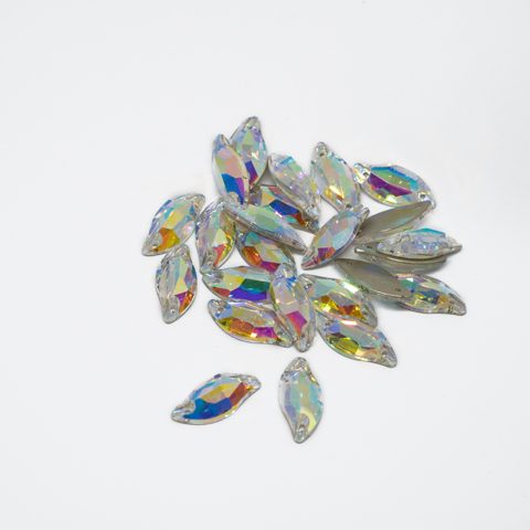 Diamond Leaf – crystal AB – 14×30